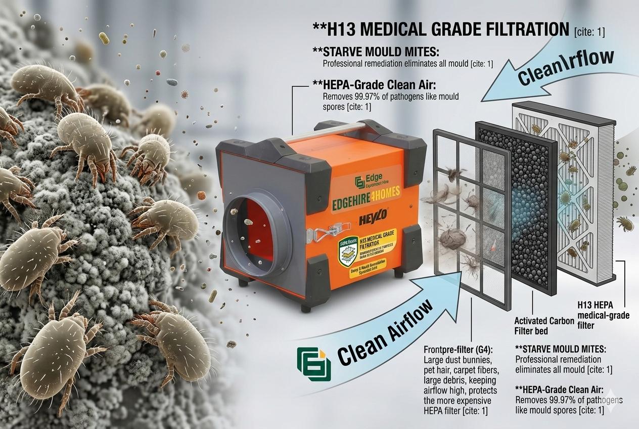 Mould mites and hepa filtration
